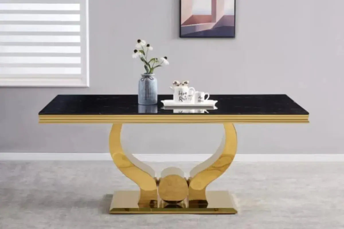 Table à Manger Trophy Gold Noir Swedzo-Meuble