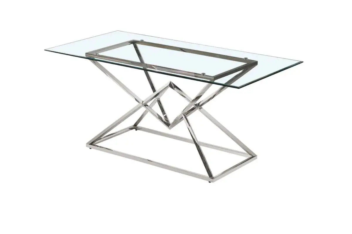 Table a Manger Pyra Argent 1m50 Swedzo-Meuble