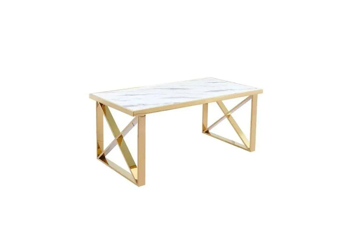 Table-a-Manger-Rectangulaire-effet-marbre-blanc-et Swedzo-Meuble