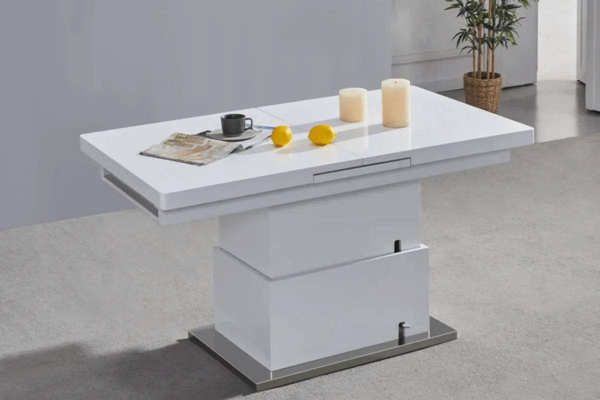 Table a Rallonge Relevable Automatique Blanc 135/170