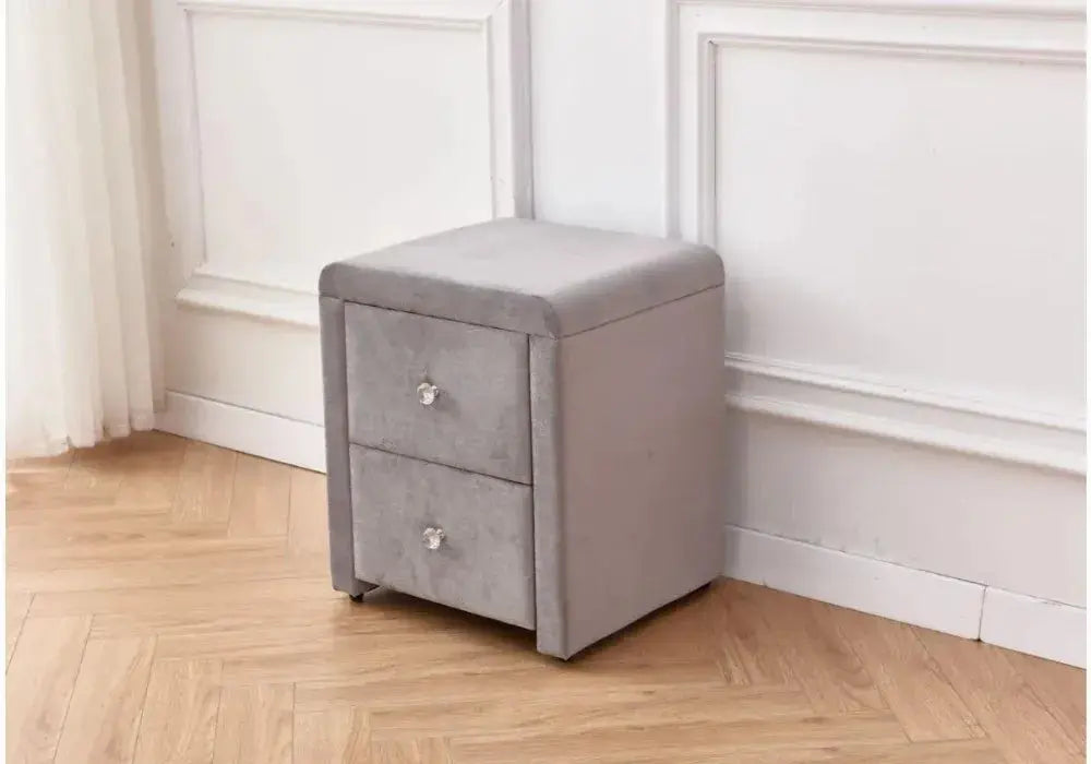 Table de chevet en velours Swedzo-Meuble