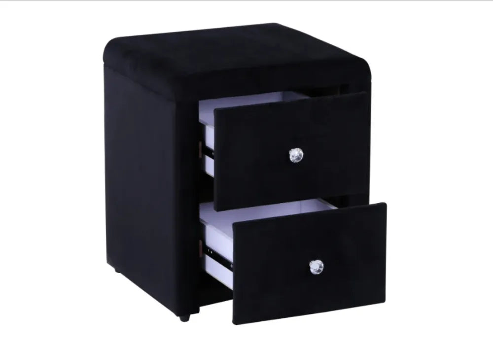 Table de chevet en velours