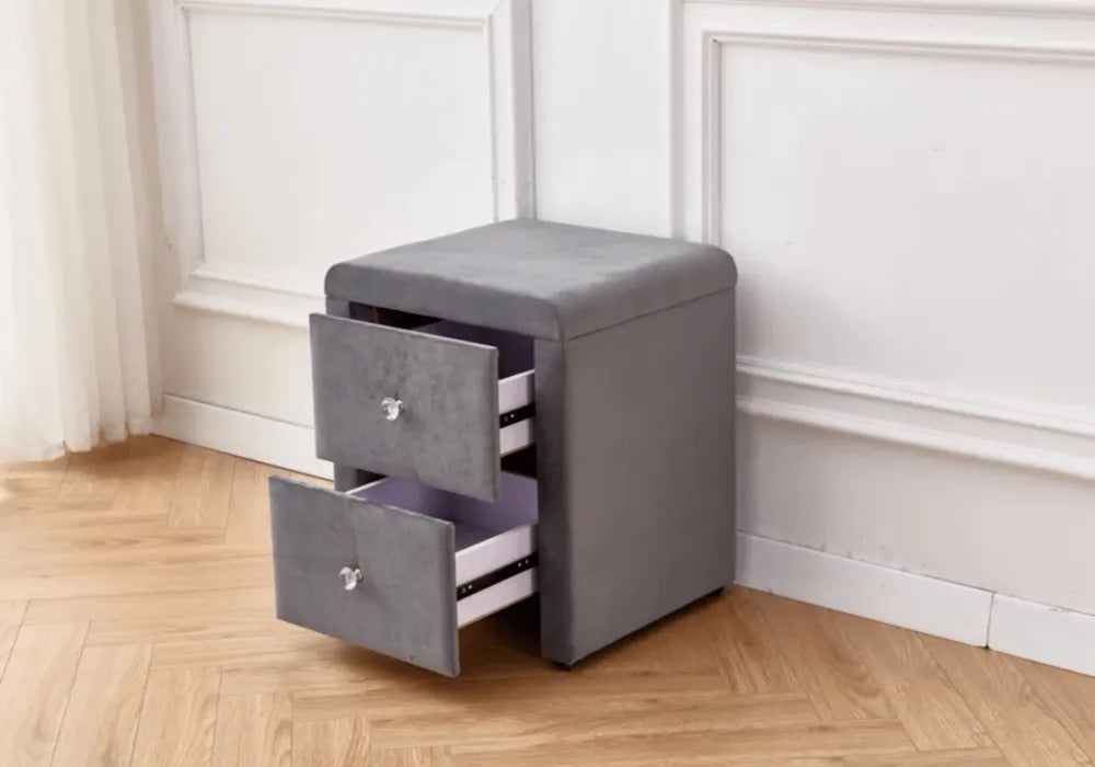 Table de chevet en velours