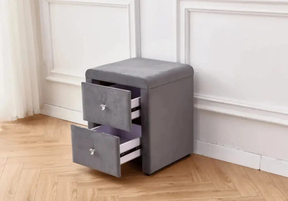 Table de chevet en velours Swedzo-Meuble