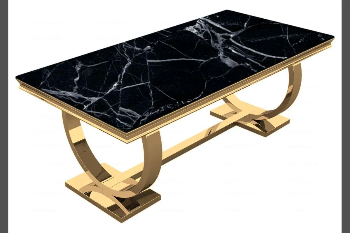 Table é manger marbre noir BOBO