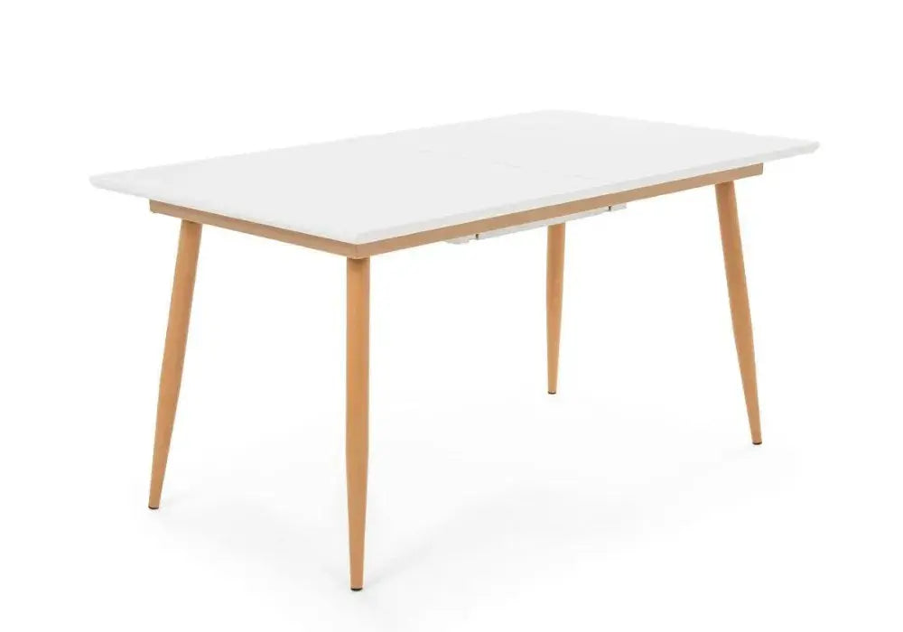 Table scandinave extensible blanche 8-10 personnes ASTRID Swedzo-Meuble