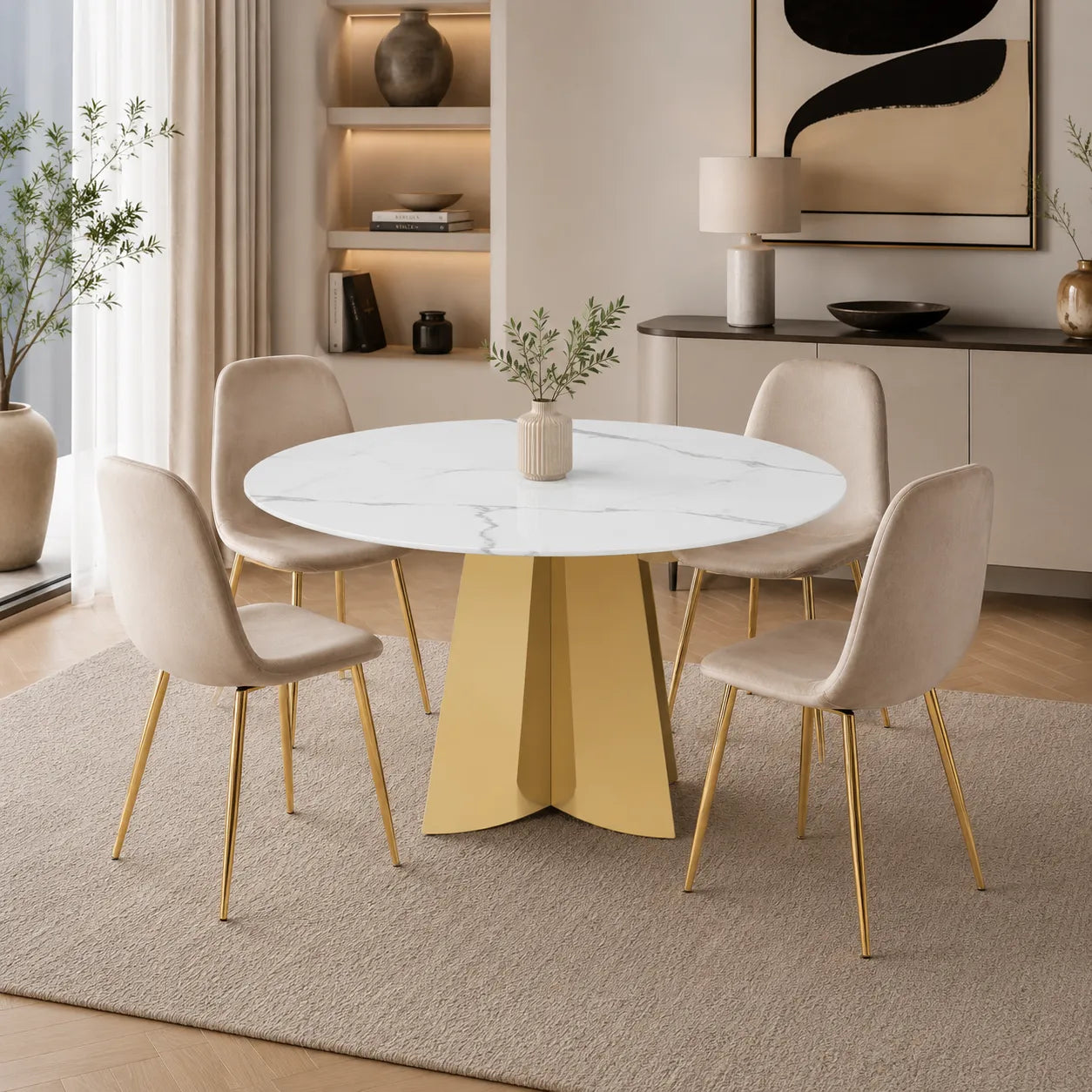 Table Capucine Marbre Blanc 130x75 CM
