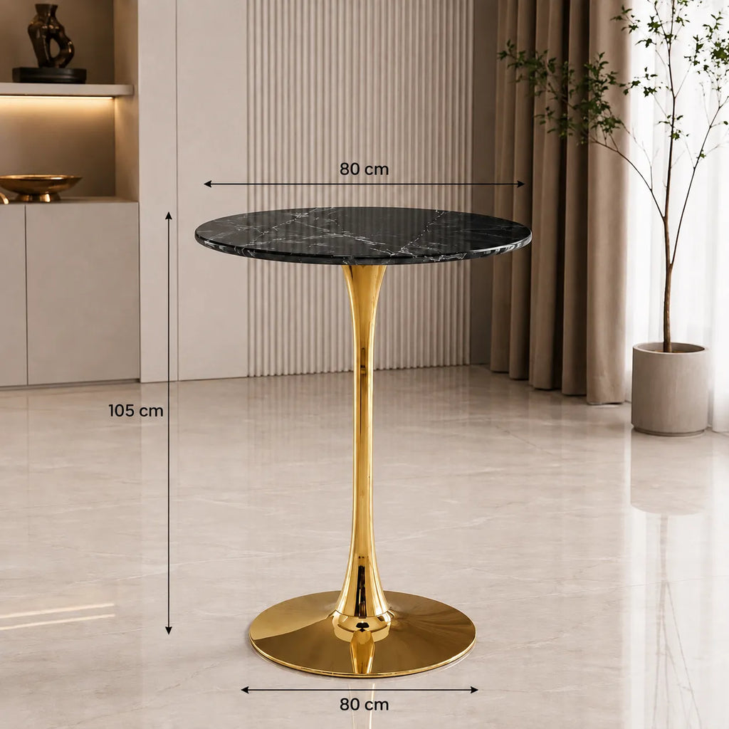 Table De Bar Rosa Pied Dore
