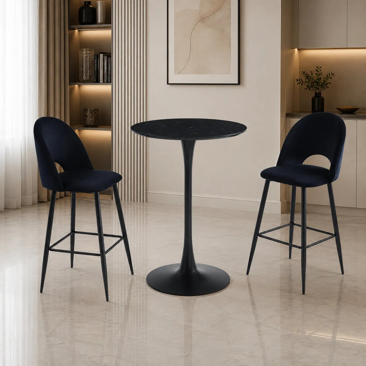 Table De Bar Rosa Pied Noir