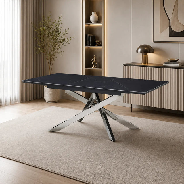 Table Extensible Agathe Pieds Chrome 160/200
— table à manger, table en bois, table moderne, table à manger design, table à manger pas cher, table de salle à manger, table rectangulaire, table ronde, table extensible