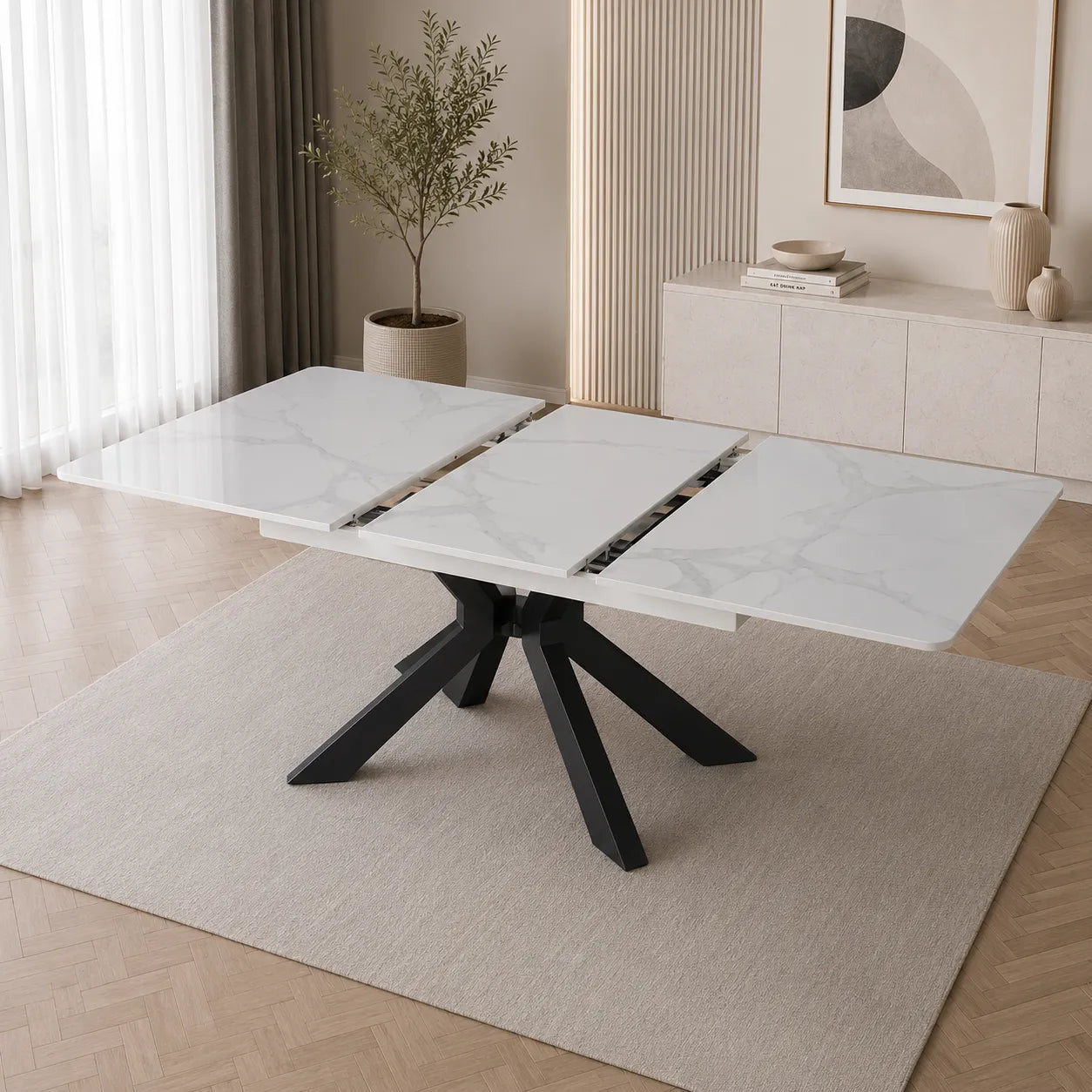 Table Extensible Emma Bianca Pieds Noir