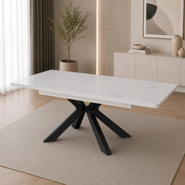 Table Extensible Emma Bianca Pieds Noir