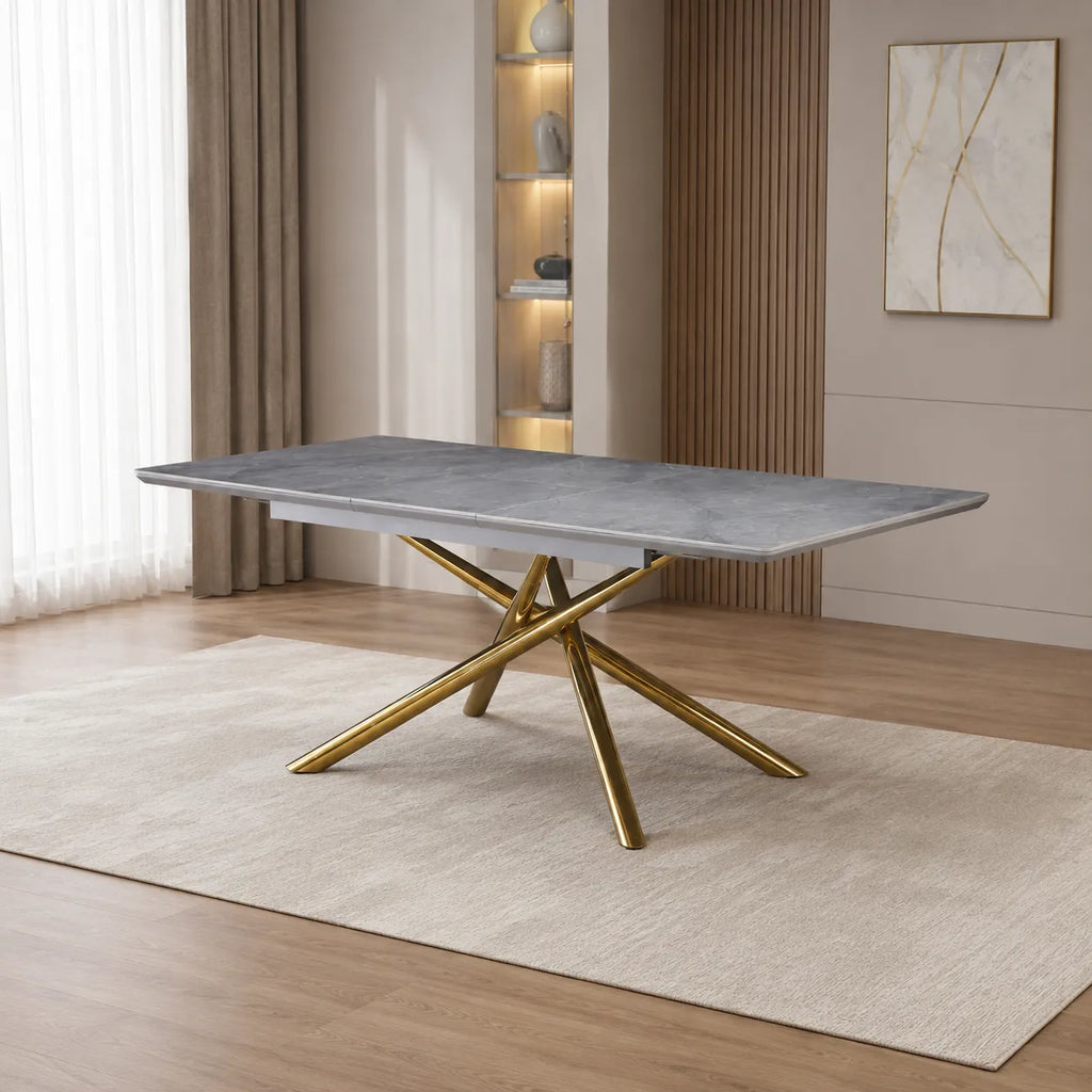 Table Extensible Zephir Pieds Gold 160/200