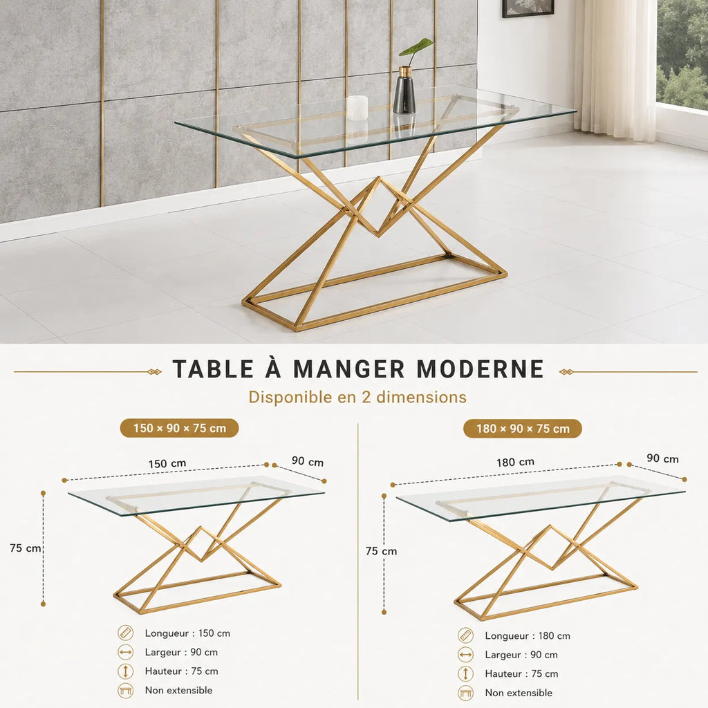 Table Pyramide Transparent