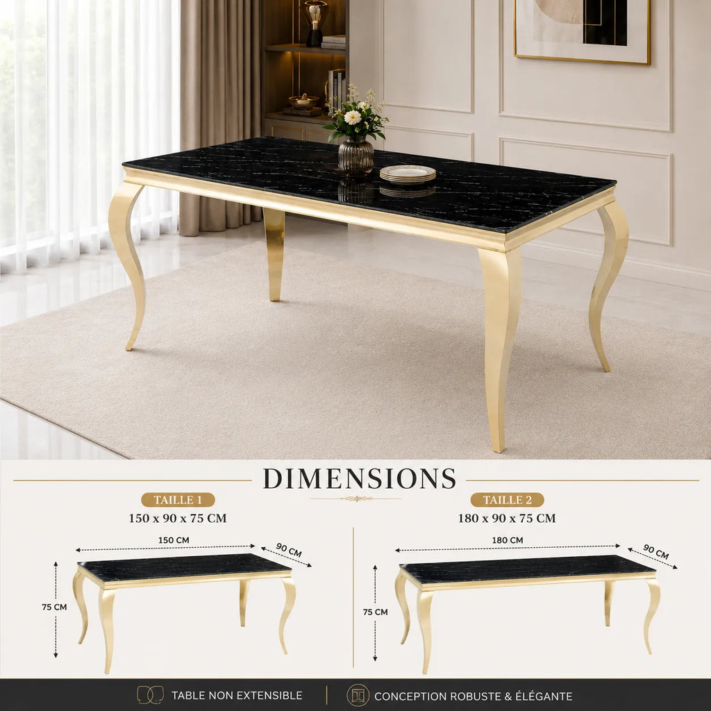 Table Repas Baroque Carree