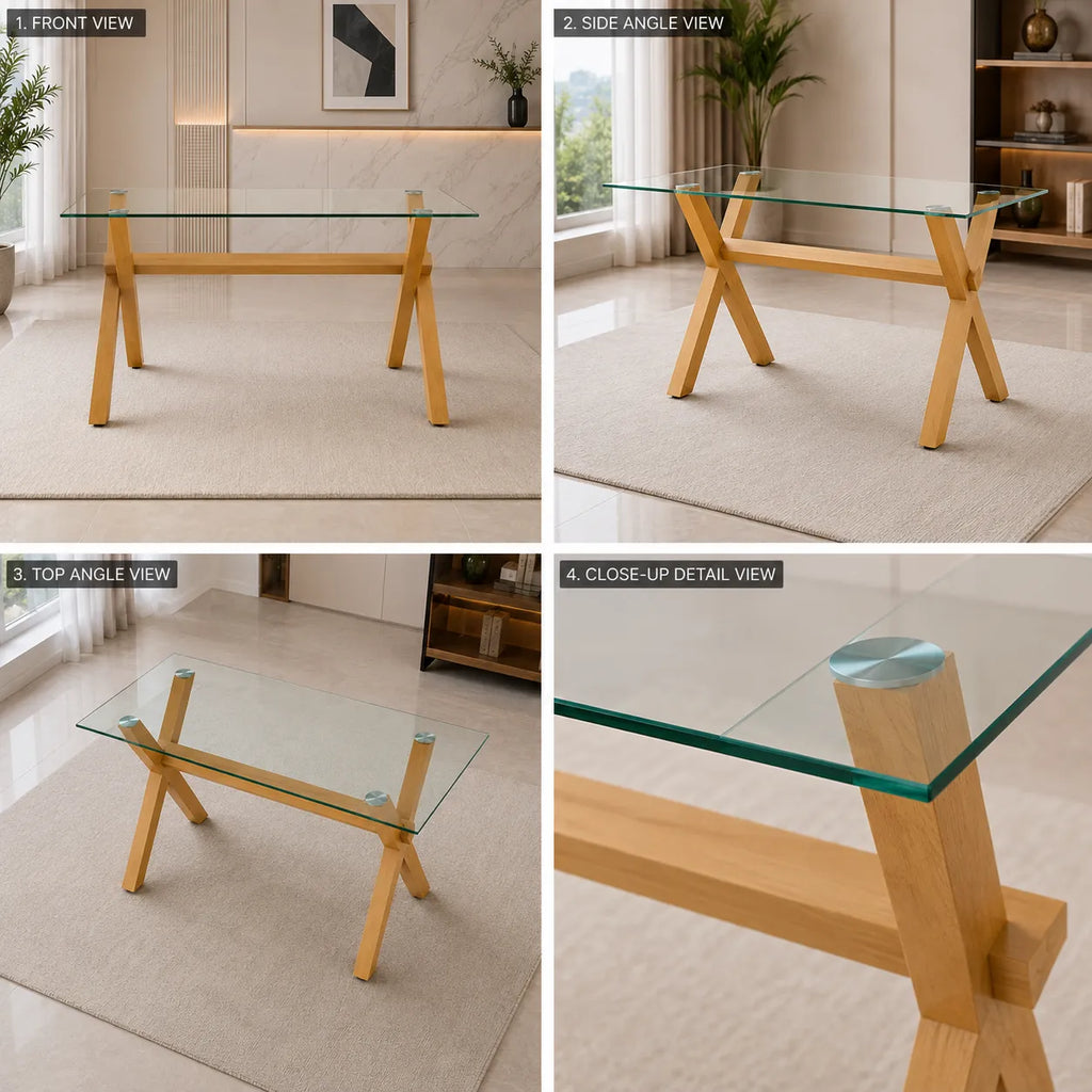 Table Repas IXE Bois Transparent