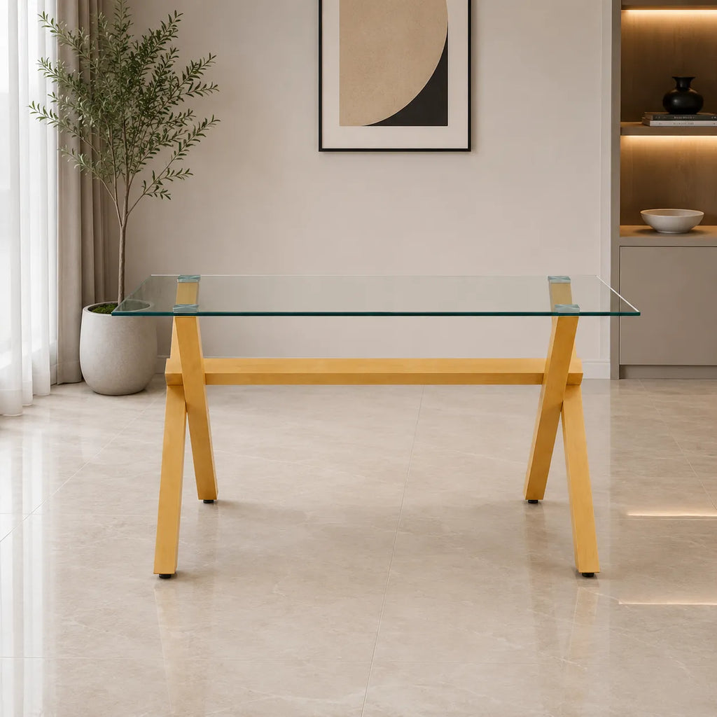 Table Repas IXE Bois Transparent