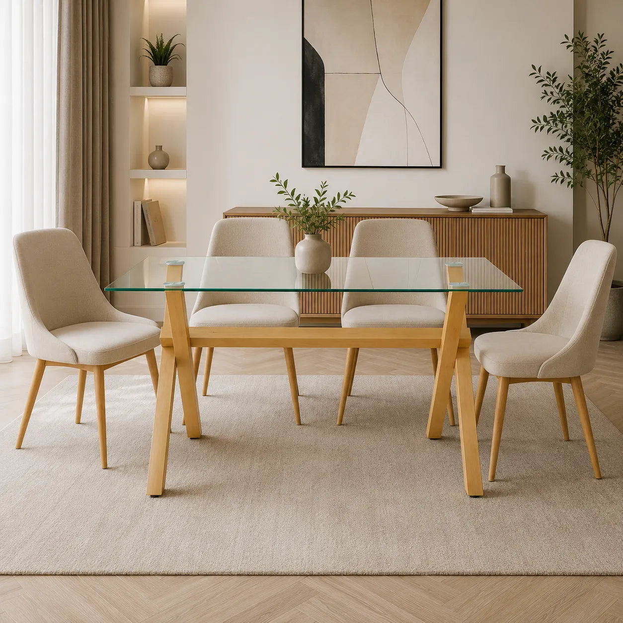 Table Repas IXE Bois Transparent