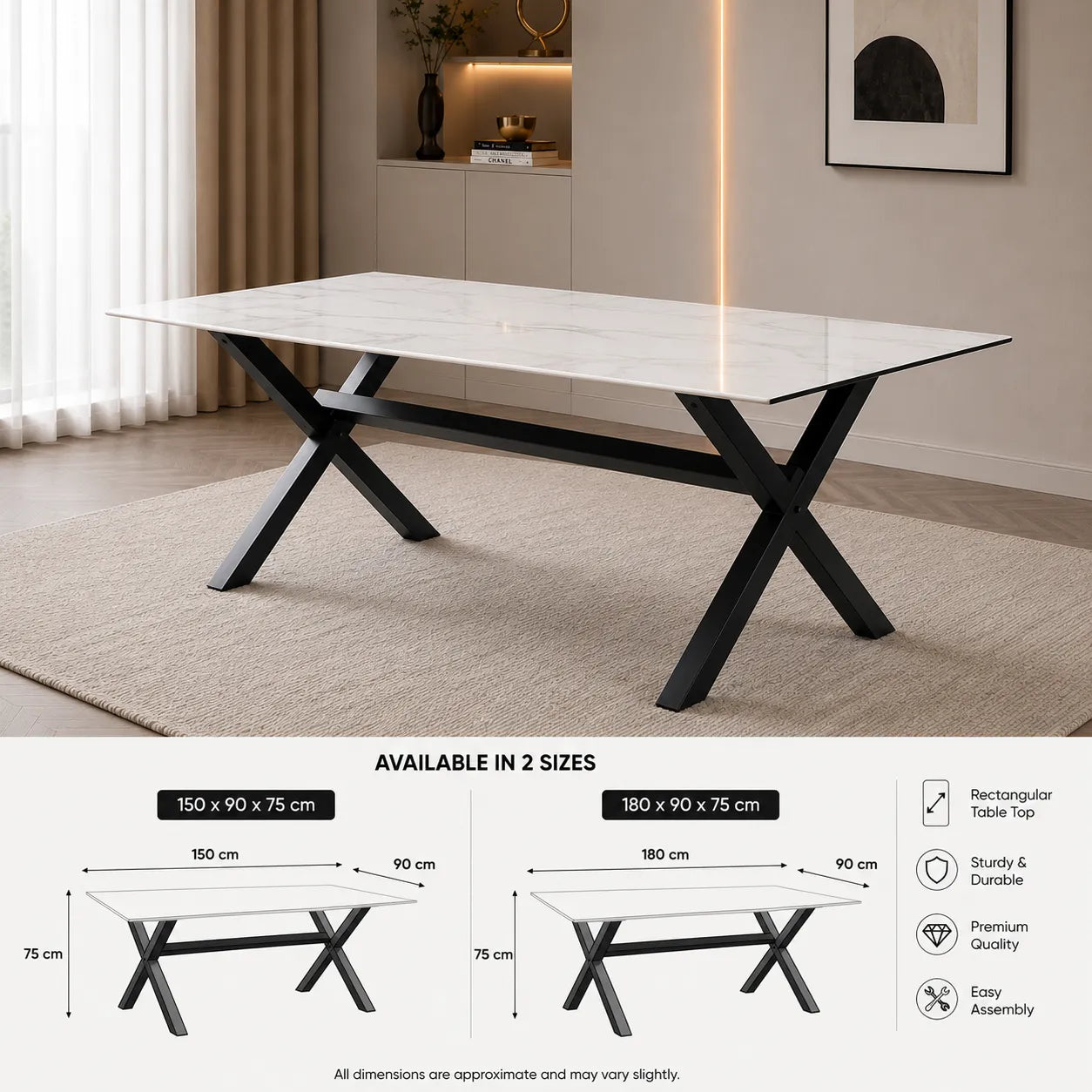 Table Repas IXE Pied Metal Plateau