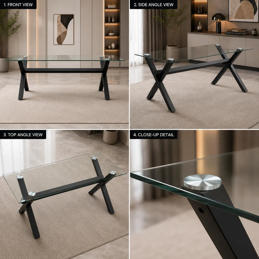 Table Repas IXE Pied Metal Plateau