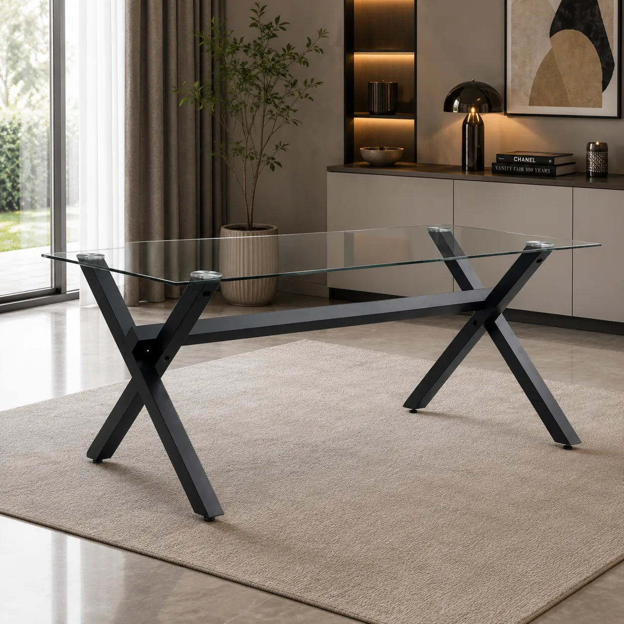 Table Repas IXE Pied Metal Plateau