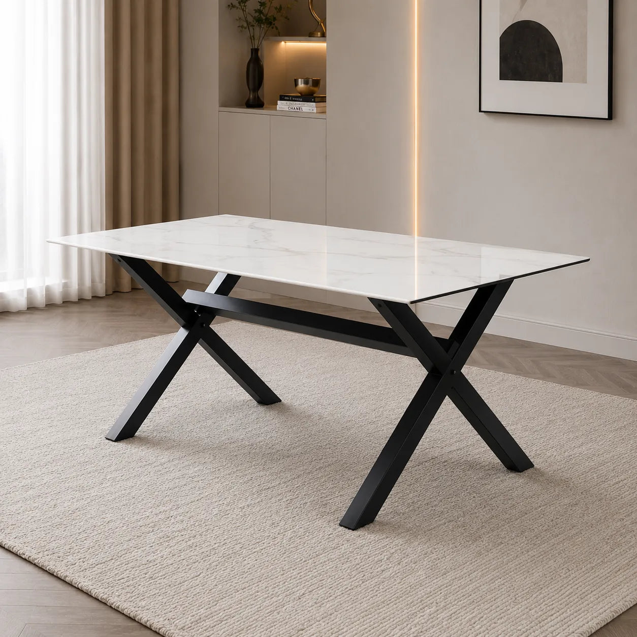 Table Repas IXE Pied Metal Plateau