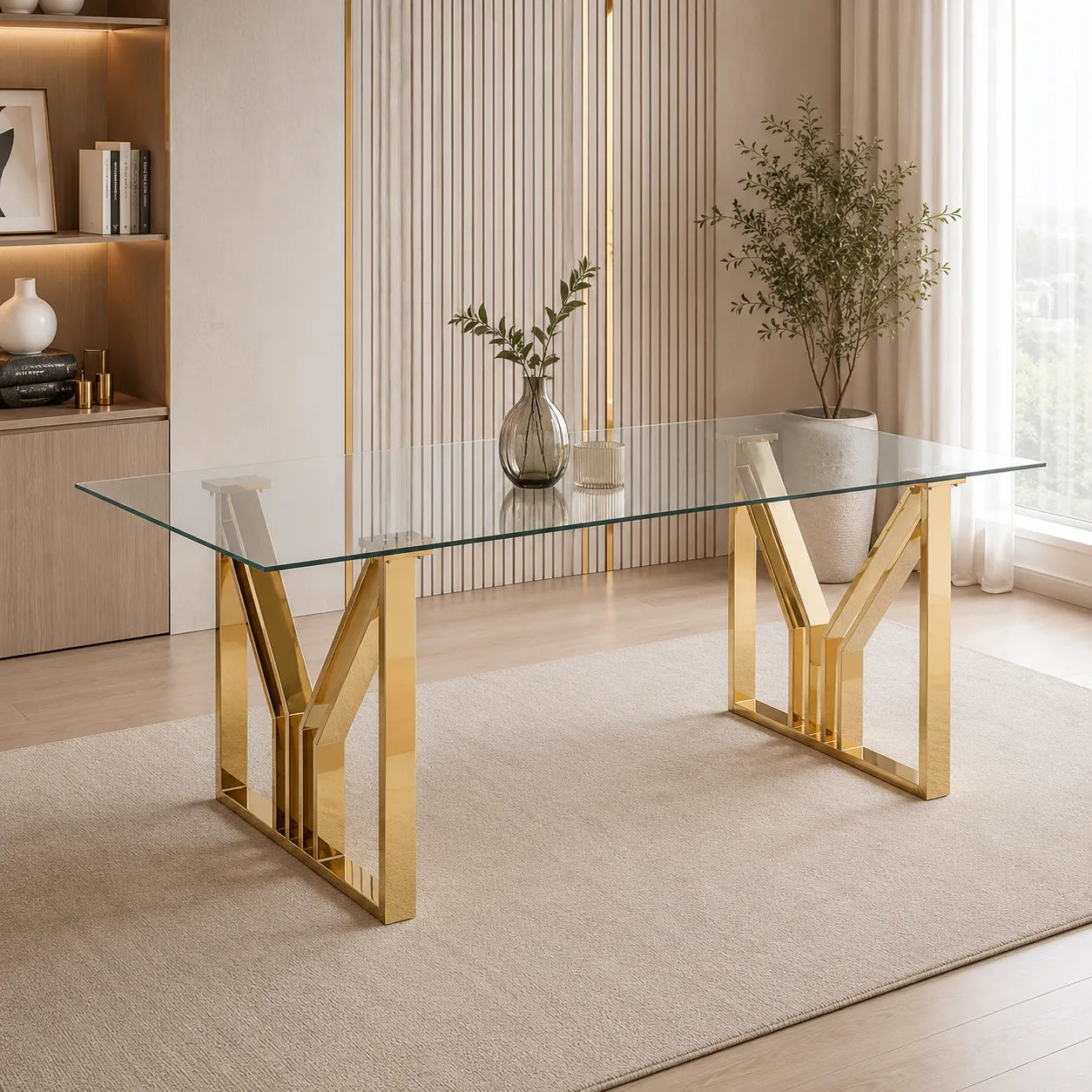 Table Repas Igrec Transparent 180x90x75 CM