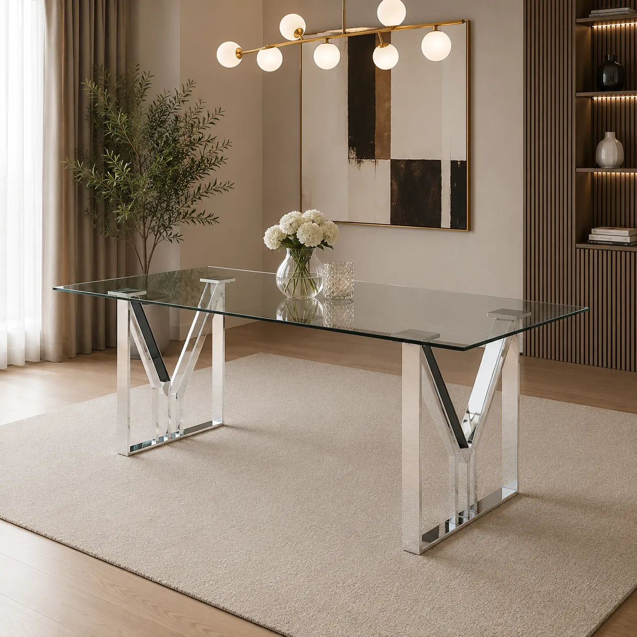 Table Repas Igrec Transparent 180x90x75 CM