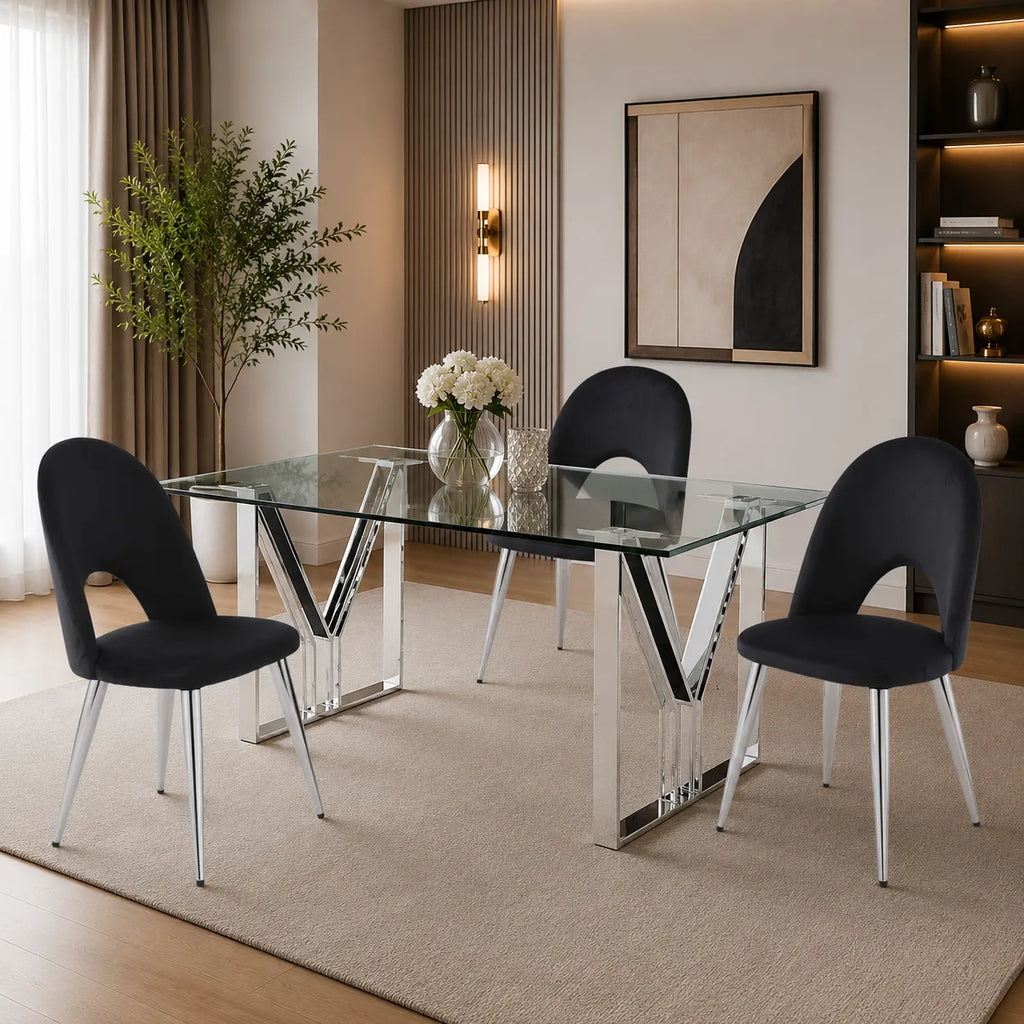 Table Repas Igrec Transparent 180x90x75 CM