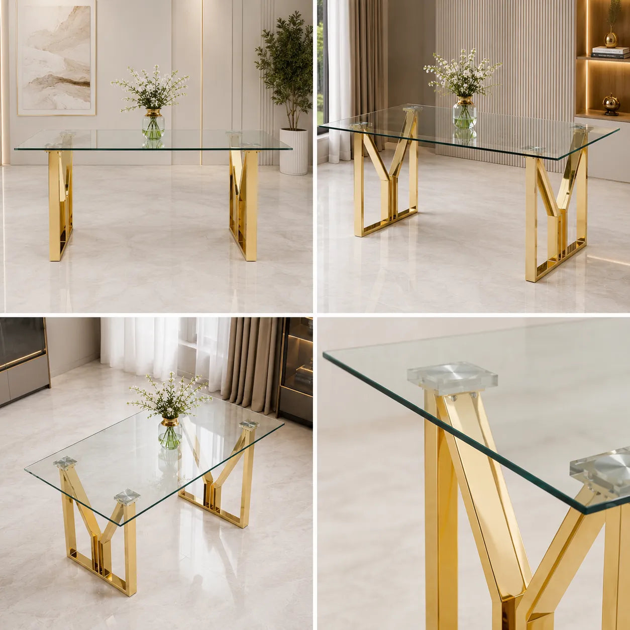 Table Repas Igrec Transparent 180x90x75 CM
