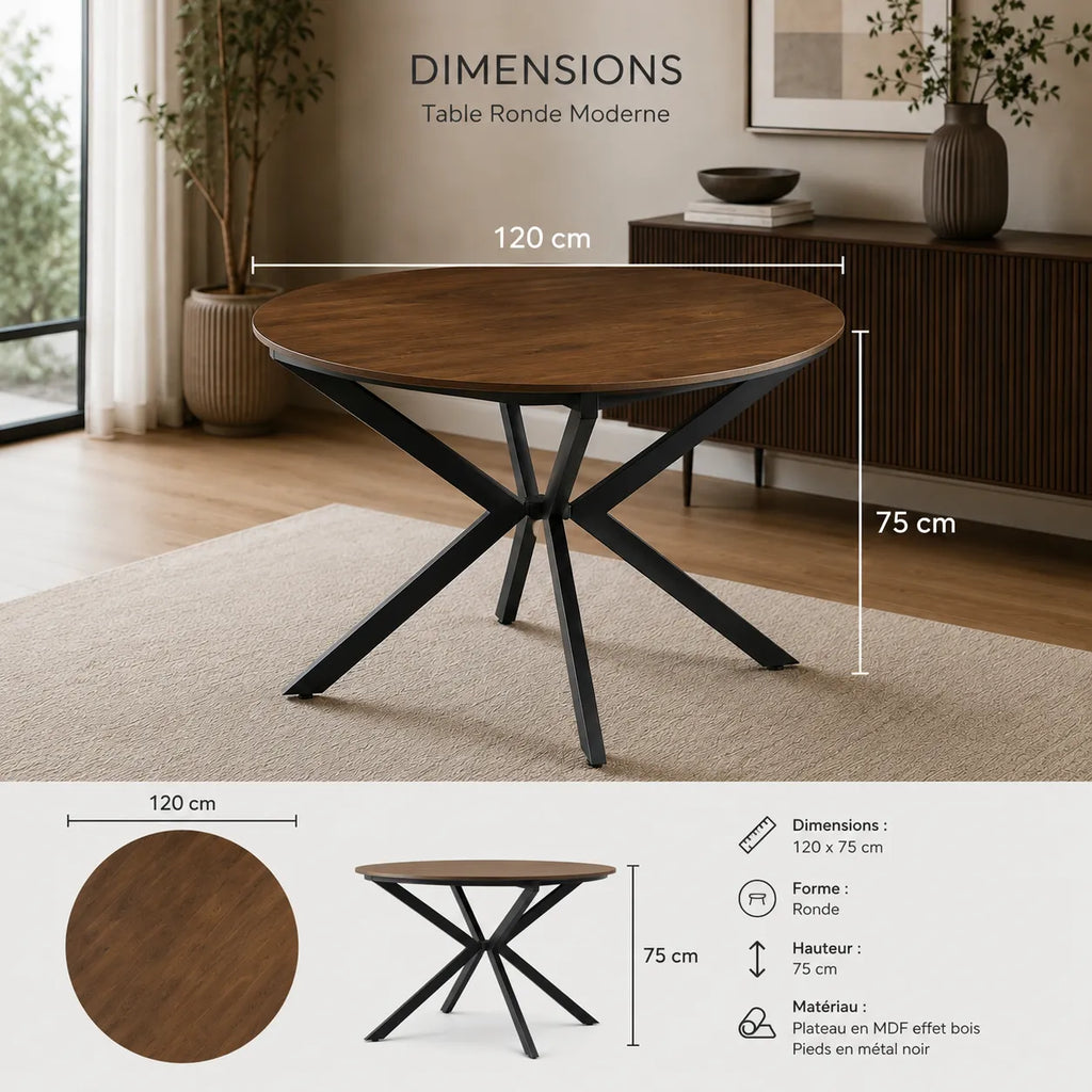 Table Repas Liliputen Chene Naturel 120x75 CM