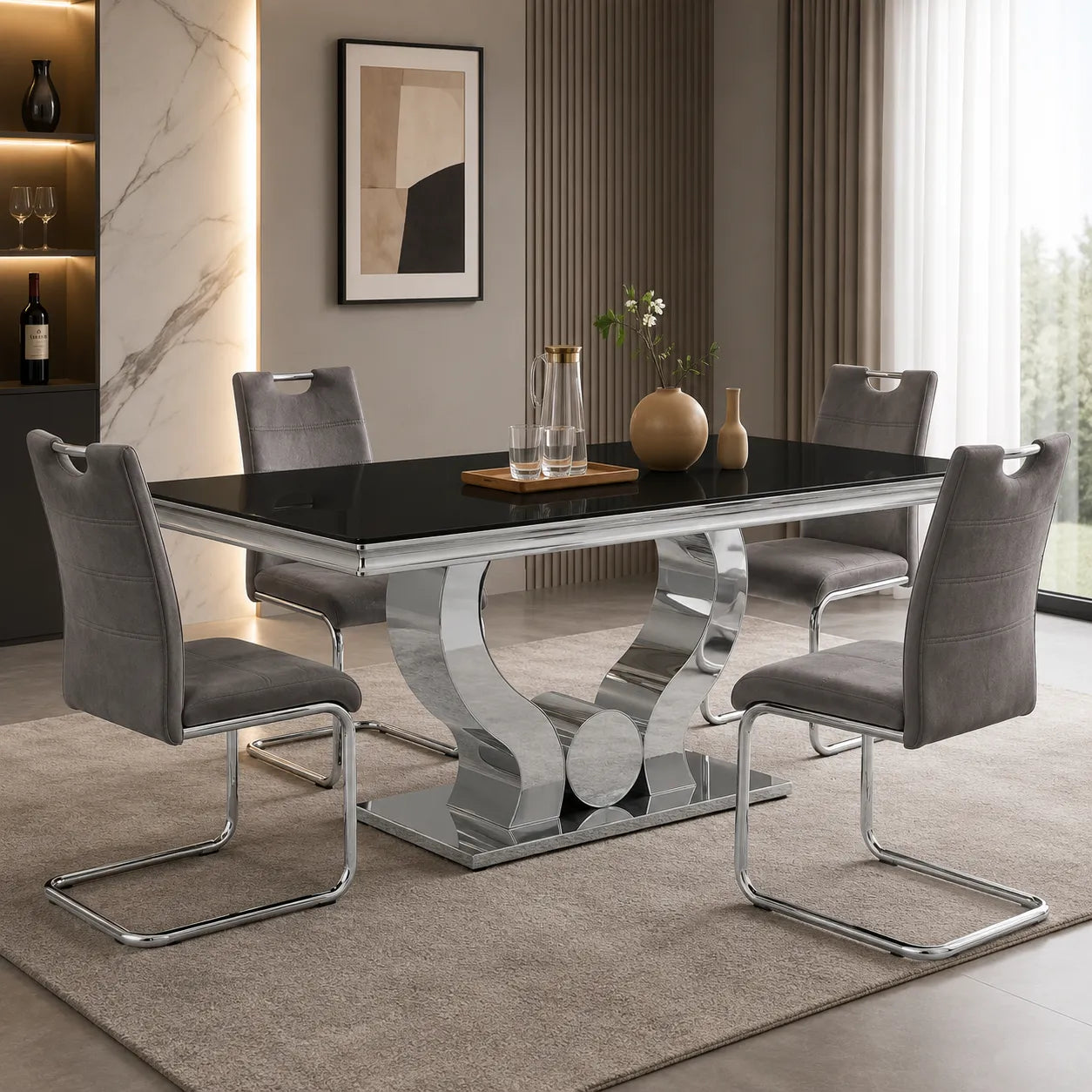 Table Repas Trofy Noir