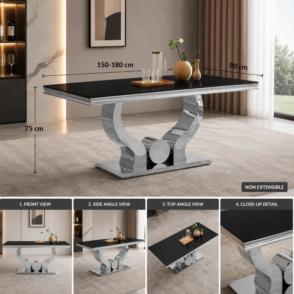Table Repas Trofy Noir