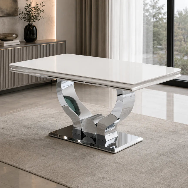 Table Repas Trofy Resine Blanche 150CM