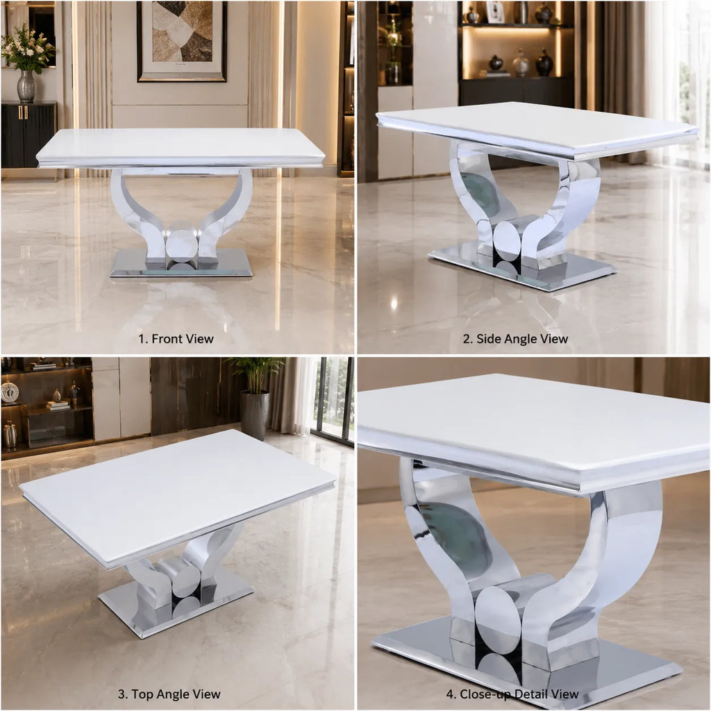 Table Repas Trofy Resine Blanche 150CM