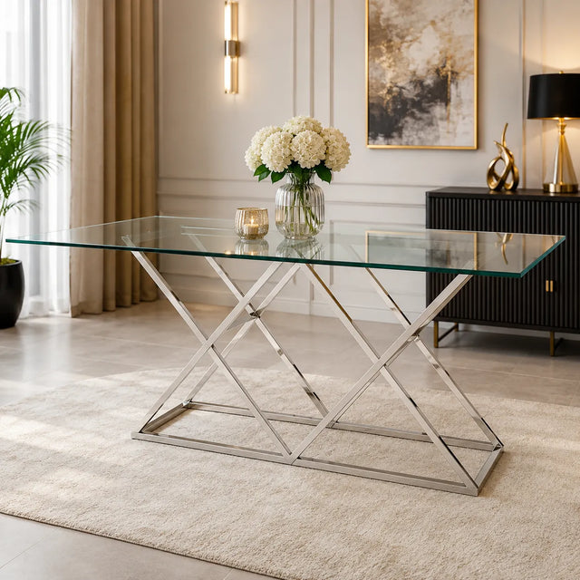 Table Triangle Chrome 180x90 CM