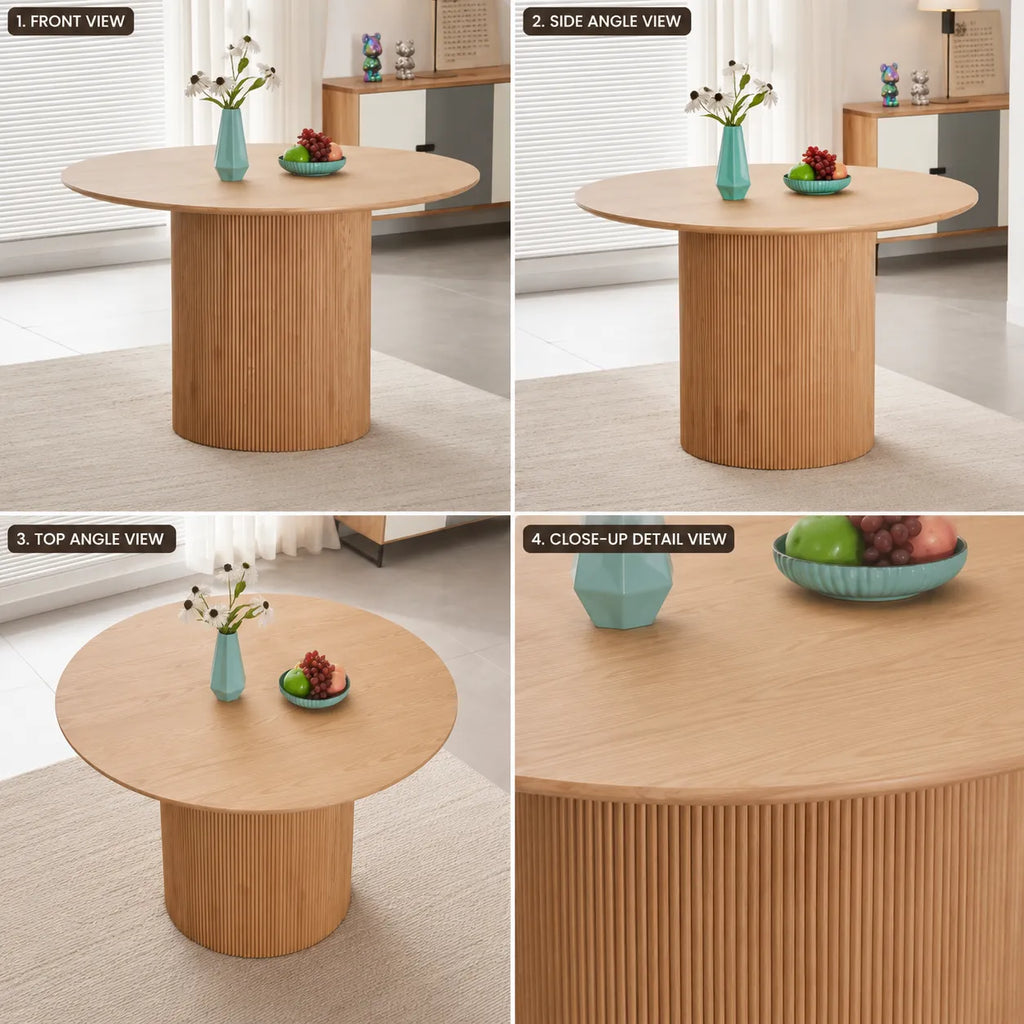 Table à Manger Baieta Pied Chene Plateau Chene  120x75 CM