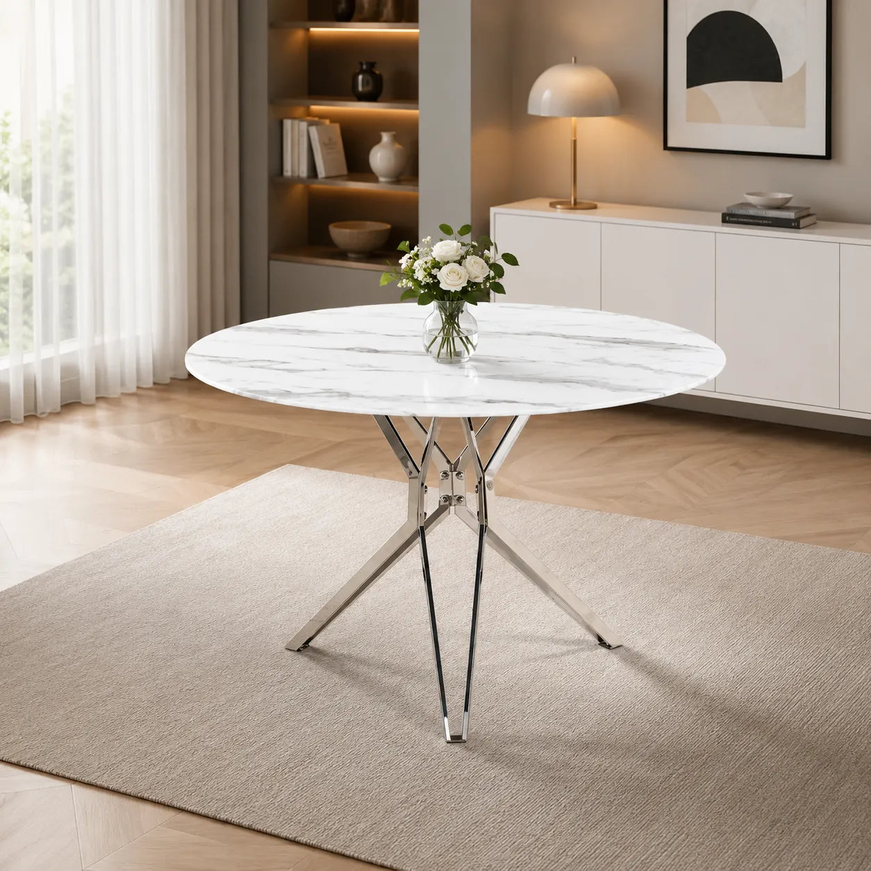 Table à Manger Electra Pieds Chrome
