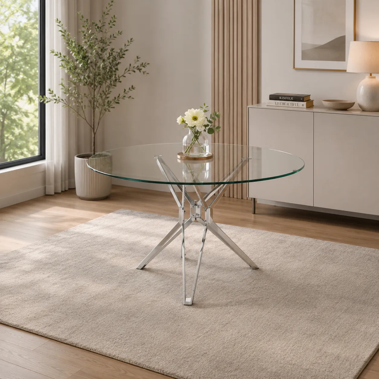 Table à Manger Electra Pieds Chrome