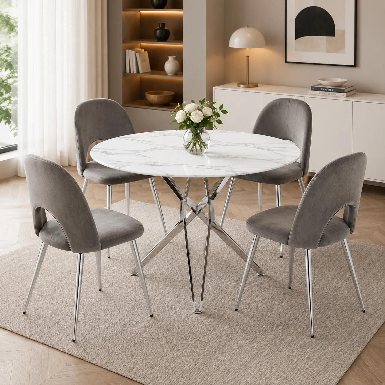 Table à Manger Electra Pieds Chrome