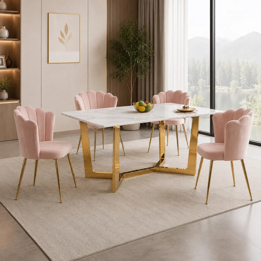 Table à Manger Gossip Marbre Blanc 180x90CM