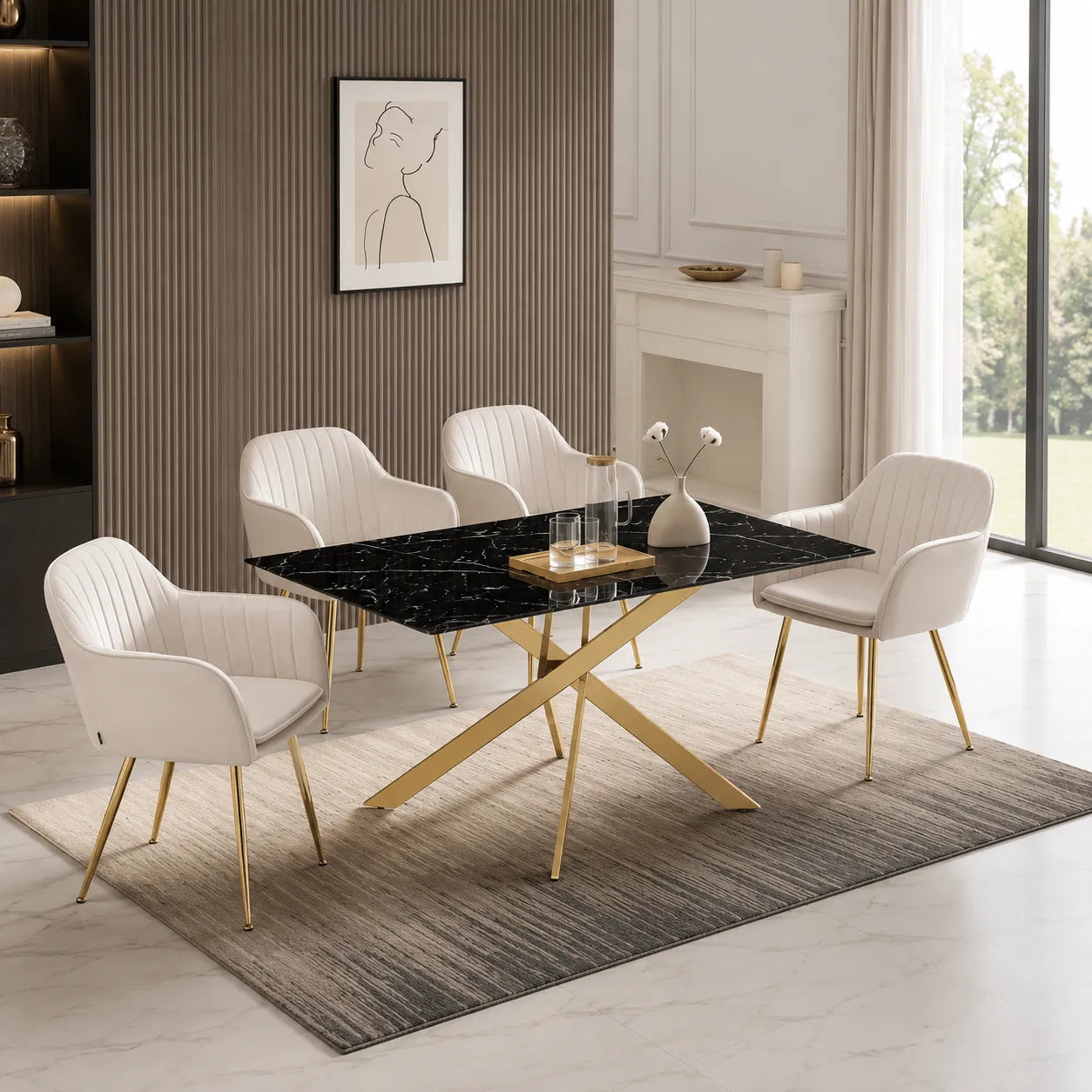 Table à Manger Melissa Pieds Gold