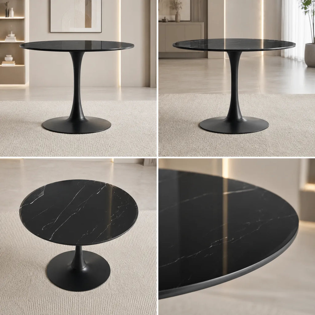 Table à Manger Rosa Pied Noir 100x100x75CM