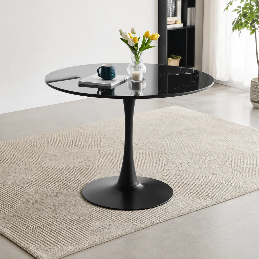 Table à Manger Rosa Pied Noir 100x100x75CM