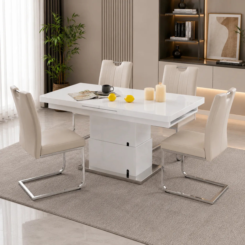 Table a Rallonge Relevable Automatique Blanc 135/170