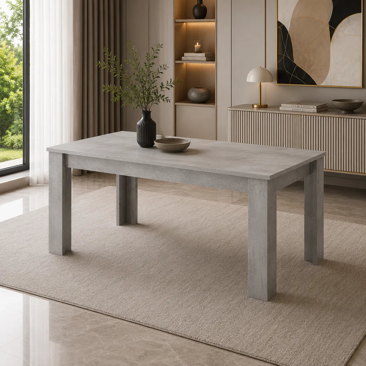 Table à manger et chaise béton laqué GRETA