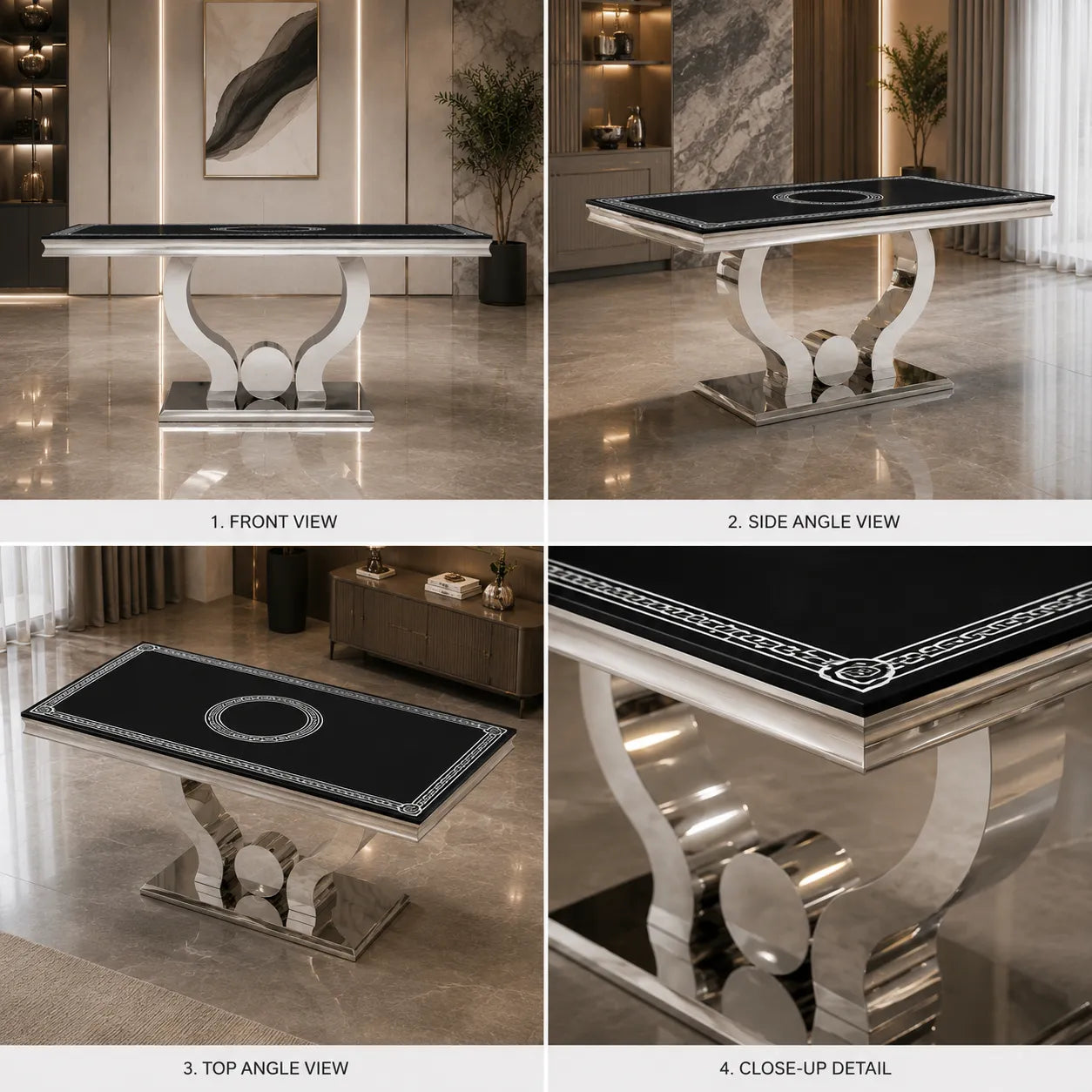Table à manger versace argent NEA