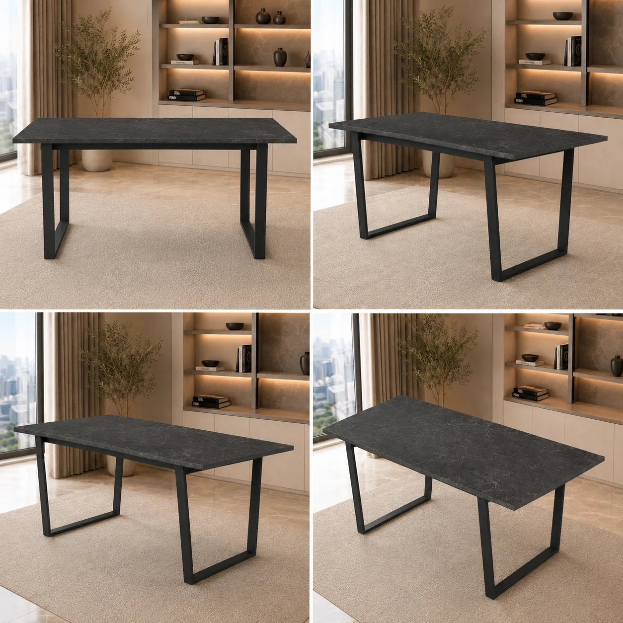 Table de salle à manger rectangulaire 6 places Amble