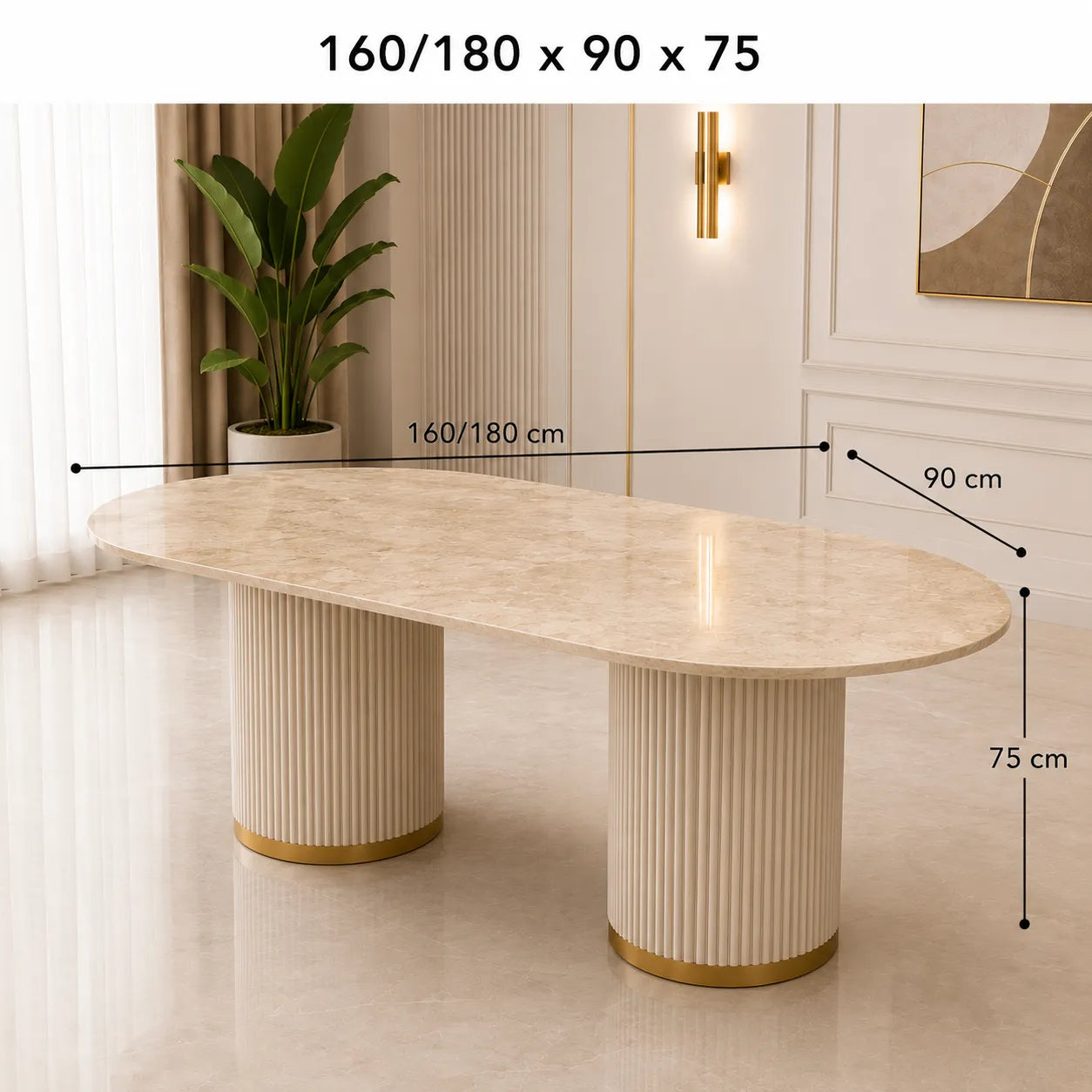 Table en marbre de luxe
