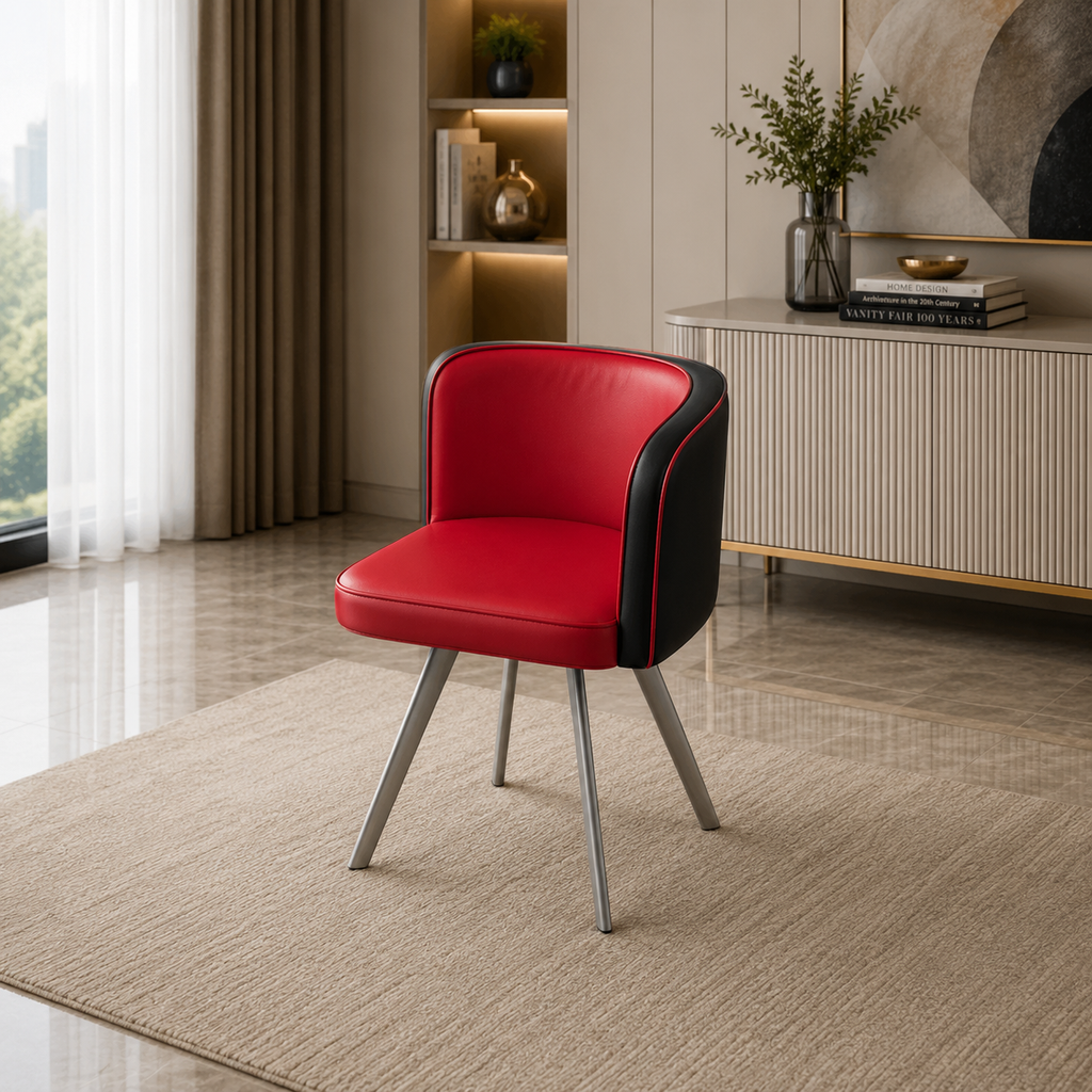 Table manger 6 chaises rouge SPACE